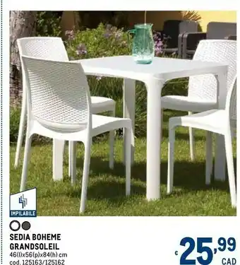 Grandsoleil sedia boheme