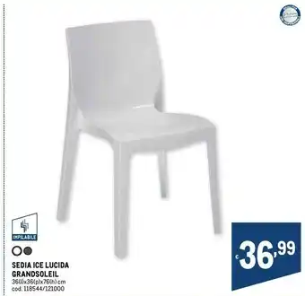 Metro Grandsoleil sedia ice lucida offerta