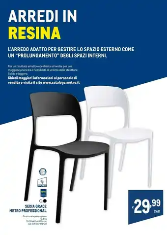 Metro Sedia grace metro professional offerta