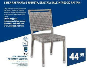 Metro Metro professional sedia barbados offerta