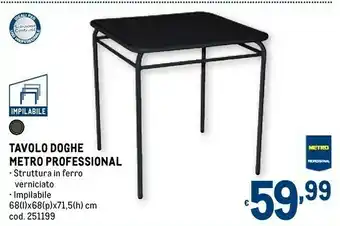 Metro Metro professional tavolo doghe offerta