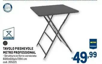 Metro Metro professional tavolo pieghevole offerta