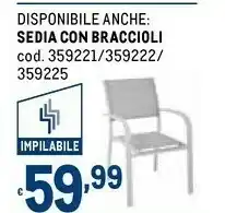 Sedia con braccioli