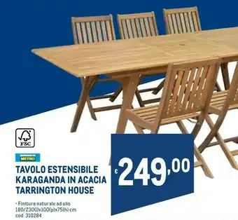 Metro Tavolo estensibile karaganda in acacia tarrington house offerta