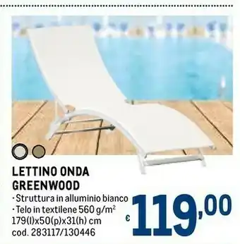 Lettino onda greenwood