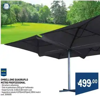 Metro Ombellone quadruplo metro professional offerta