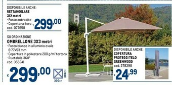 Ombrellone 3x3 metri