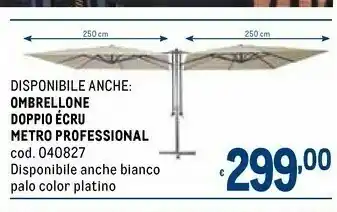 Metro Ombrellone doppio écru metro professional offerta