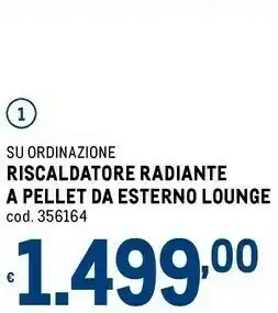 Riscaldatore radiante a pellet da esterno lounge