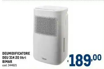Deumidificatore deu 314 20 litri