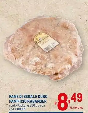 Panificio rabanser pane di segale duro