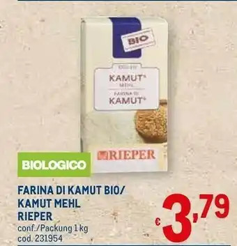 Metro Rieper - bio farina di grano khorasan kamut 1000 g(ml) offerta