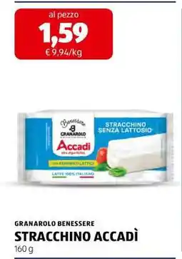 ALDI GRANAROLO BENESSERE STRACCHINO ACCADÌ offerta