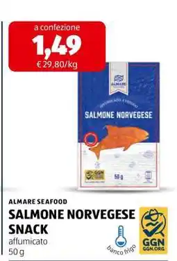 ALDI ALMARE SEAFOOD SALMONE NORVEGESE SNACK offerta