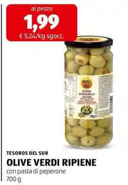 ALDI OLIVE VERDI RIPIENE offerta