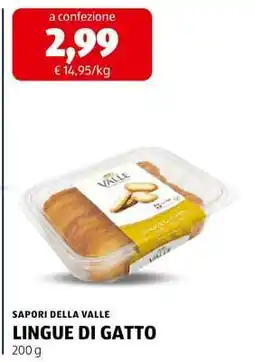 ALDI SAPORI DELLA VALLE LINGUE DI GATTO offerta