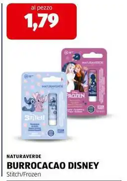 ALDI NATURAVERDE BURROCACAO DISNEY offerta