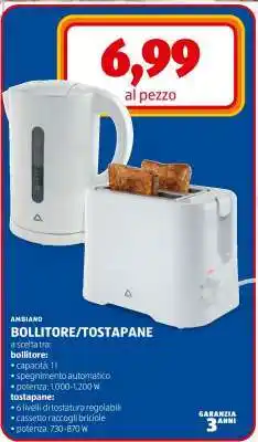 ALDI AMBIANO BOLLITORE/TOSTAPANE offerta