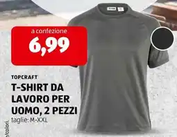 ALDI TOPCRAFT T-SHIRT DA LAVORO PER UOMO, 2 PEZZI offerta