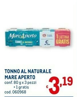 Metro Tonno al naturale offerta
