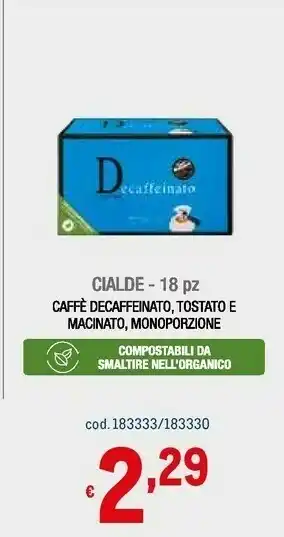 Metro Vergnano caffè decaffeinato offerta