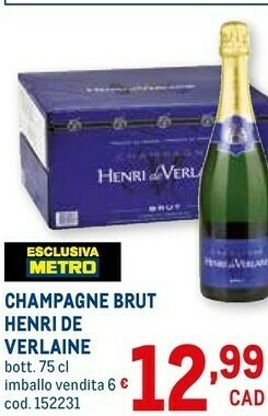 Metro Henri de verlaine champagne brut offerta