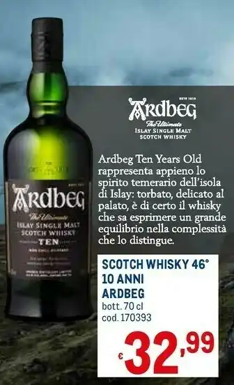 Metro Ardbeg scotch whisky offerta