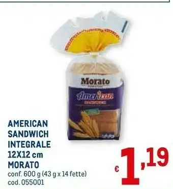 American sandwich grano duro