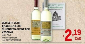 Metro Vino bianco offerta