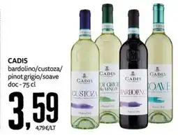 PRO7 Supermercati Cadis bardolino/custoza/pinot grigio/soave doc offerta