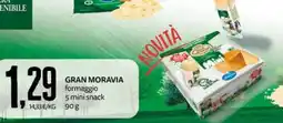 PRO7 Supermercati Gran Moravia formaggio 5 mini snack offerta