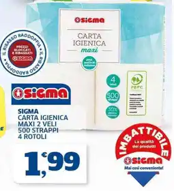 Sigma Sigma carta igienica maxi 2 veli offerta