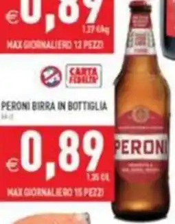 Supermercati Agorà Peroni birra in bottiglia offerta