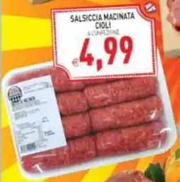 Supermercati Agorà Salsiccia macinata cioli offerta