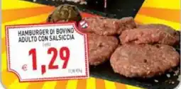 Supermercati Agorà Hamburger di bovino adulto con salsiccia offerta