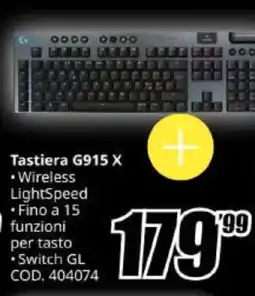 MediaWorld Tastiera Logitech G915 X offerta