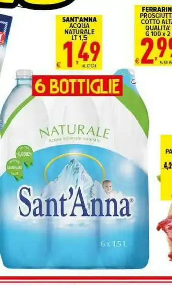Iper Triscount Acqua sant'anna offerta