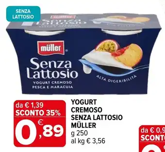 Yogurt cremoso senza lattosio Müller