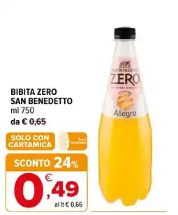Iperal Bibita zero San Benedetto offerta