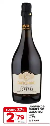 Iperal Lambrusco di Sorbara DOC Cavicchioli offerta