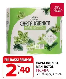 Iperal Carta igienica maxi rotoli Primia offerta