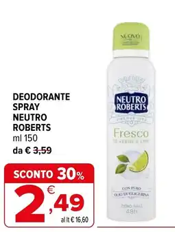 Iperal Deodorante spray Neutro Roberts Fresco offerta