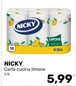 Iper Tosano Nicky carta cucina limone offerta
