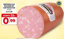 Iperal Mortadella di Bologna IGP con pistacchio Bonomia offerta