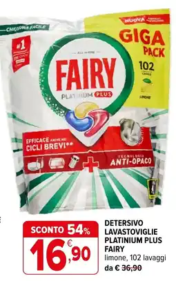 Iperal Detersivo lavastoviglie Platinum Plus Fairy offerta