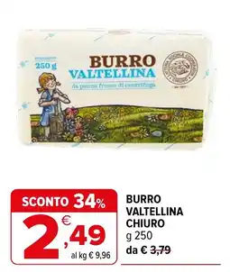Iperal Burro Valtellina Chiuro offerta