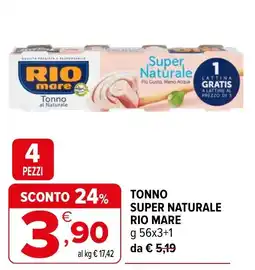 Iperal Tonno super naturale rio mare offerta