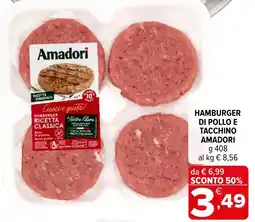 Iperal Hamburger di pollo e tacchino Amadori offerta