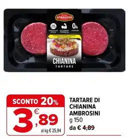 Iperal Tartare di Chianina Ambrosini offerta