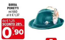 Iperal Birra Poretti offerta